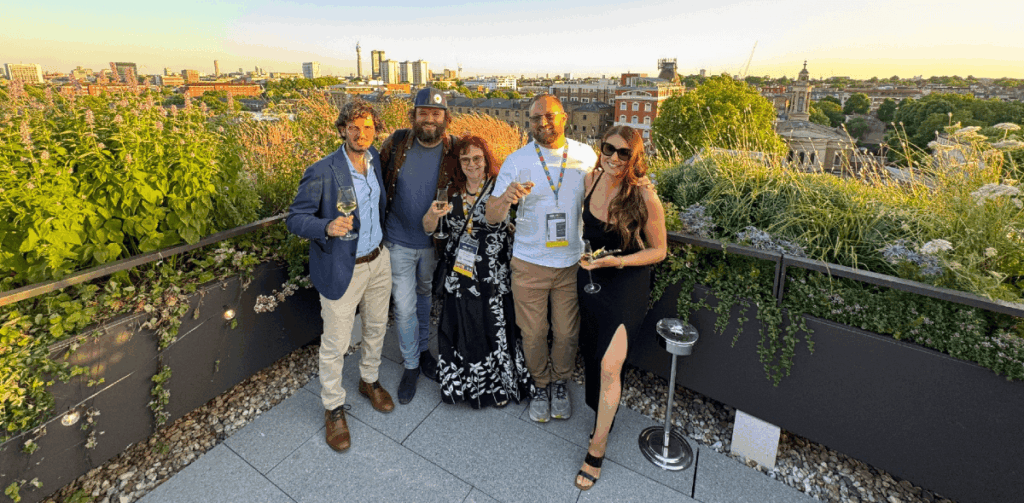 Harrison Score, Sue Dawson and Chris Humphries of FTD Digital with Super Group team members, July 2025