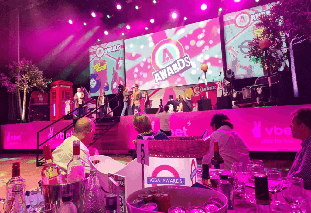 Looking towards the stage at the iGB Affiliate Awards 2025